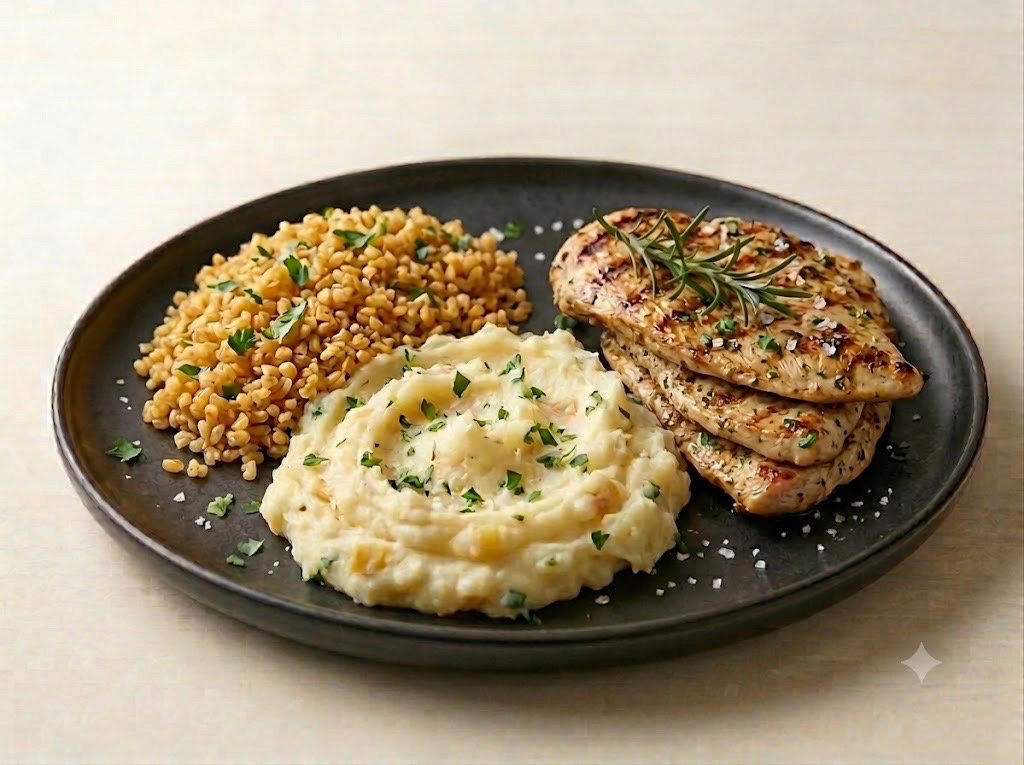 Assiette escalope de poulet