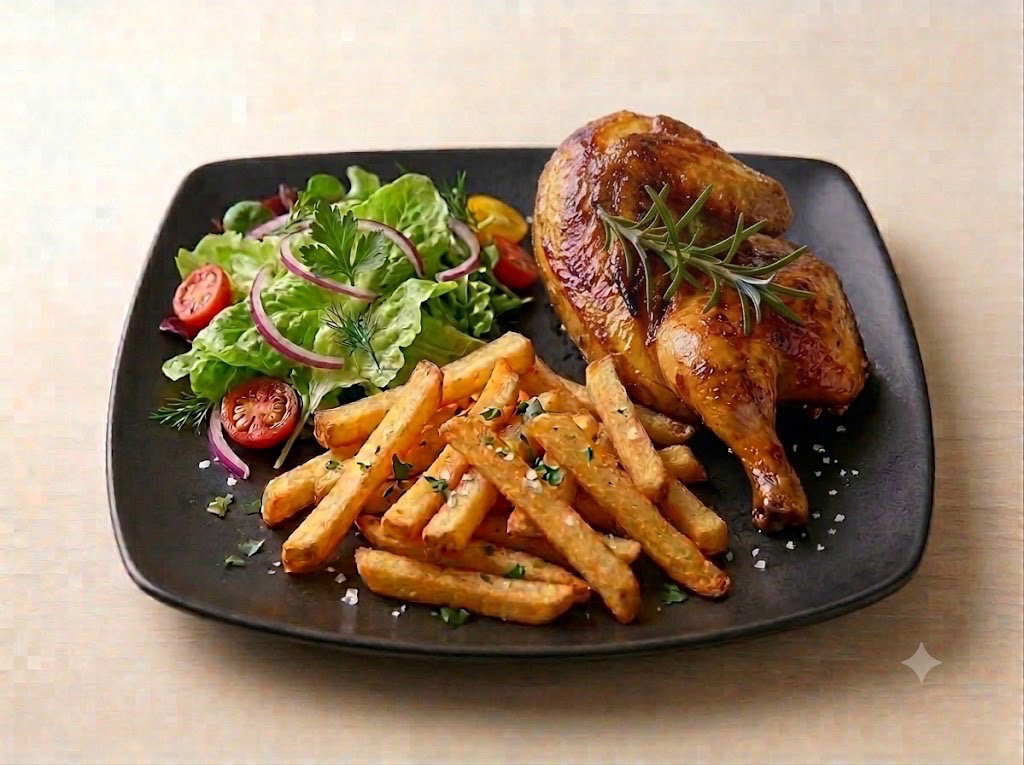 Assiette demi poulet